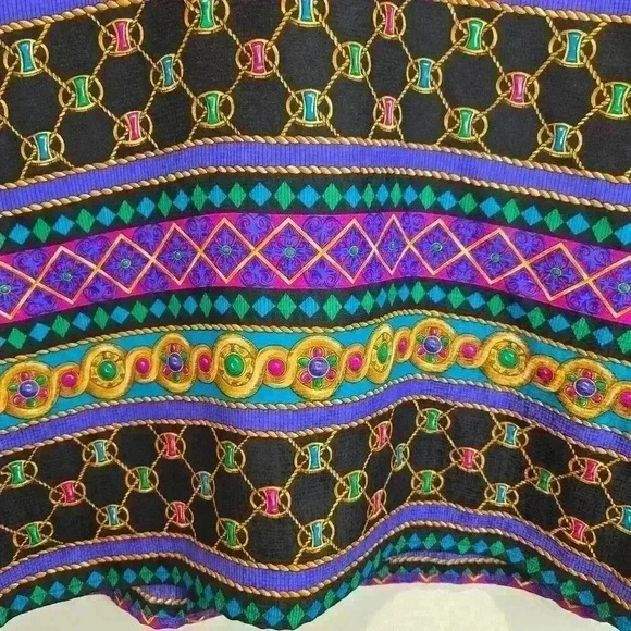 Adrianna Papell Silk Long Sleeve Button-up Shirt Jacket Sz 10 Maximalist - Picture 10 of 10